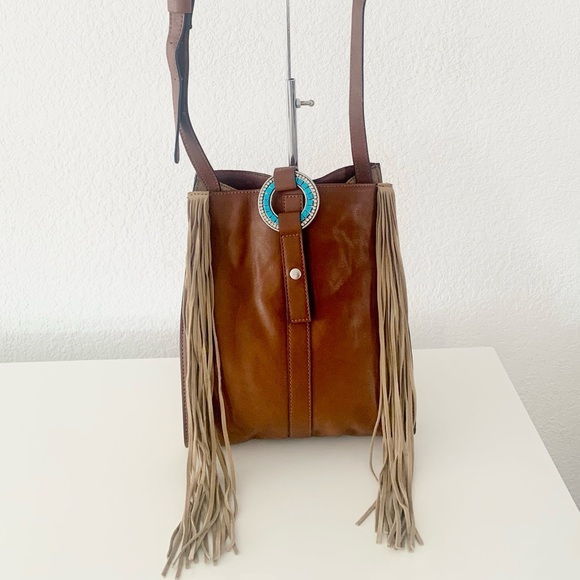 Chico’s Crossbody Fringe Bag By Sondra Robert’s - Picture 2 of 8